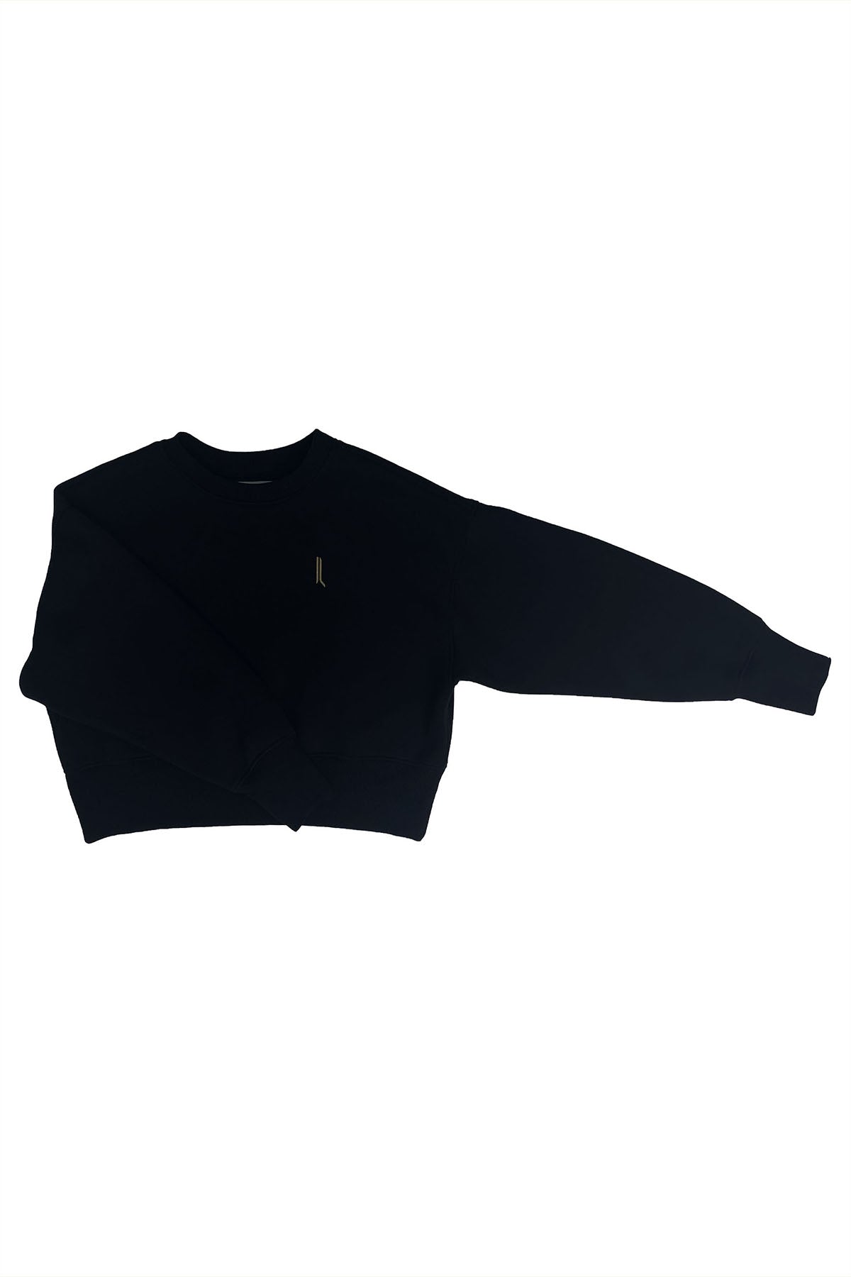 Black cropped oversize-sweater with IL-Logo